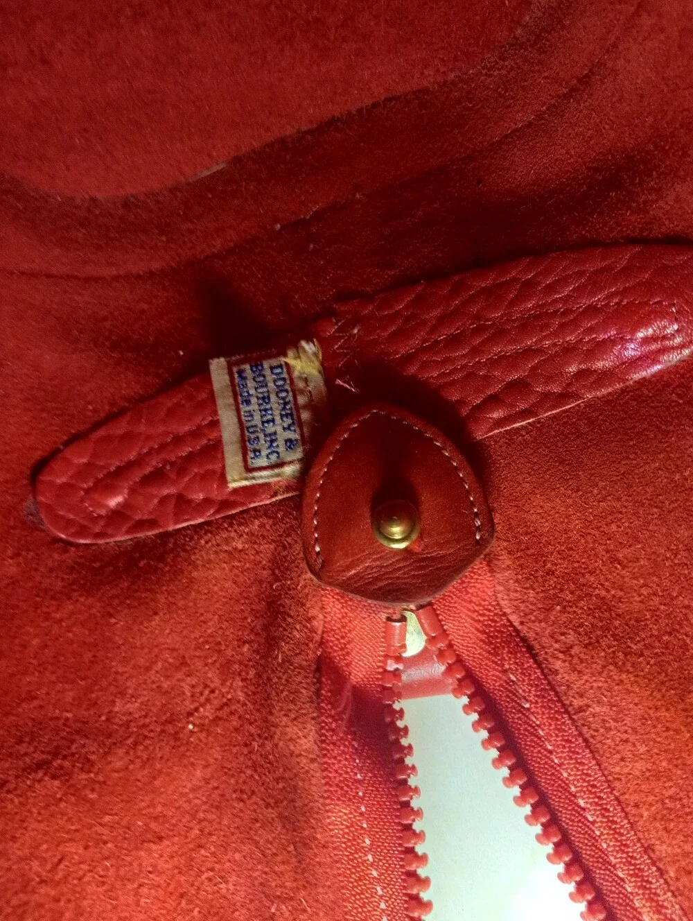 Dooney & Bourke Solid Red Original, 1990s AWL Norfolk, RARE!!!